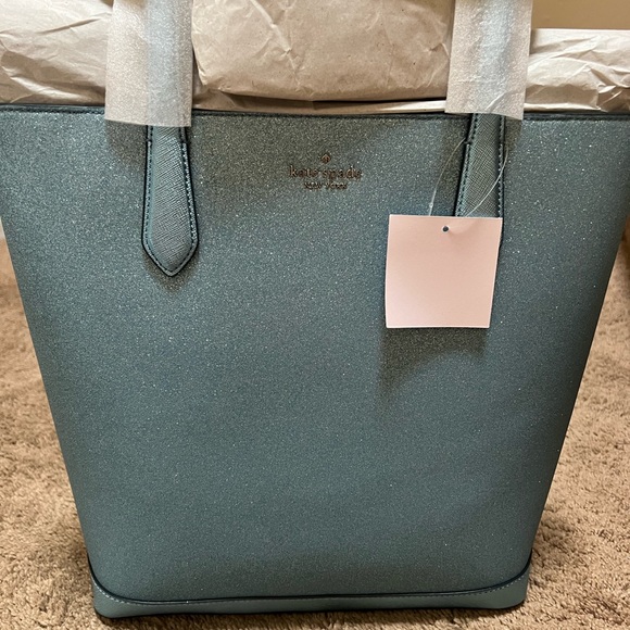 kate spade Handbags - Kate Spade Tinsel tote  frosty sky handbag glitter NWT
